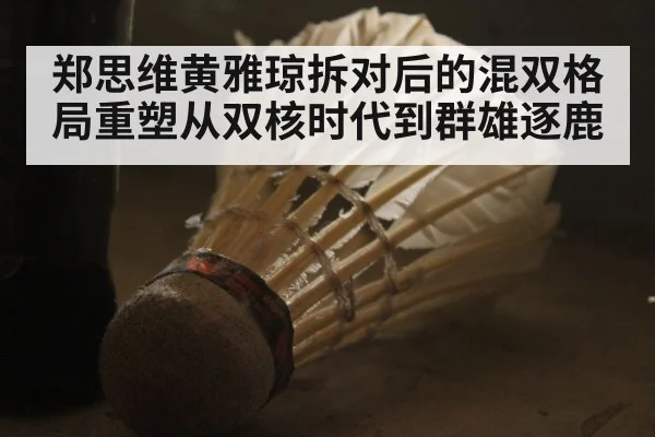 郑思维黄雅琼拆对后的混双格局重塑从双核时代到群雄逐鹿